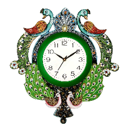 Peacock Decorative Wall Clock 14"/13" - rear_view