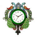Peacock Decorative Wall Clock 14"/13" - rear_view