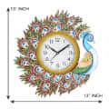 Peacock Decorative Wall Clock 13"/13" - front_view