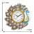 Peacock Decorative Wall Clock 13"/13" - front_view