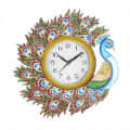 Peacock Decorative Wall Clock 13"/13" - top_view