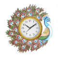 Peacock Decorative Wall Clock 13"/13" - rear_view