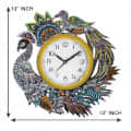 Peacock Decorative Wall Clock (13 inch) - photo
