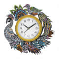 Peacock Decorative Wall Clock (13 inch) - top_view