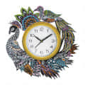 Peacock Decorative Wall Clock (13 inch) - rear_view