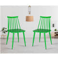 Argo Set of 2 Plastic Dining Chair (Green) - photo