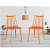 Argo Set of 2 Plastic Dining Chair (Orange) - photo
