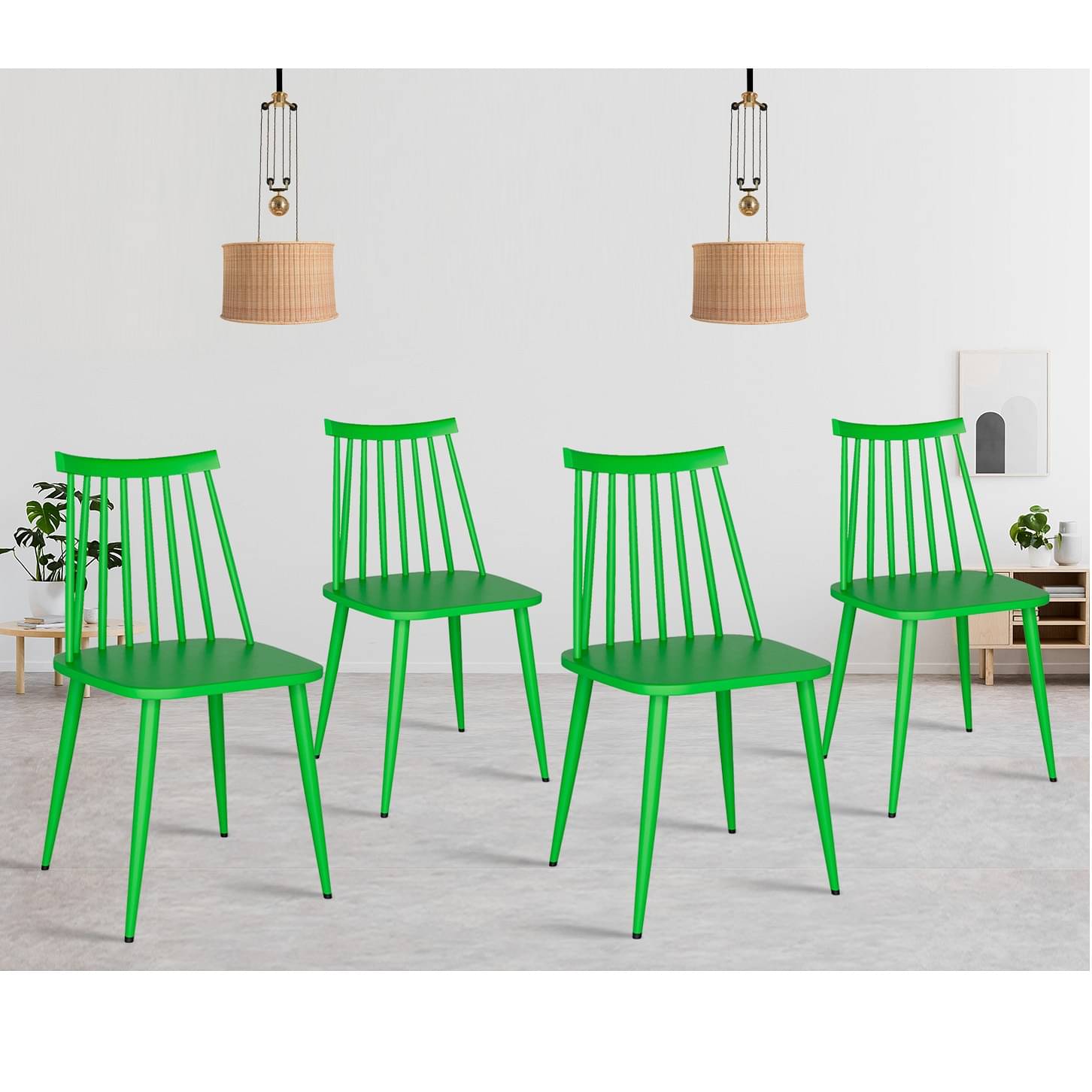 Argo Plastic Dining Chair (Green)