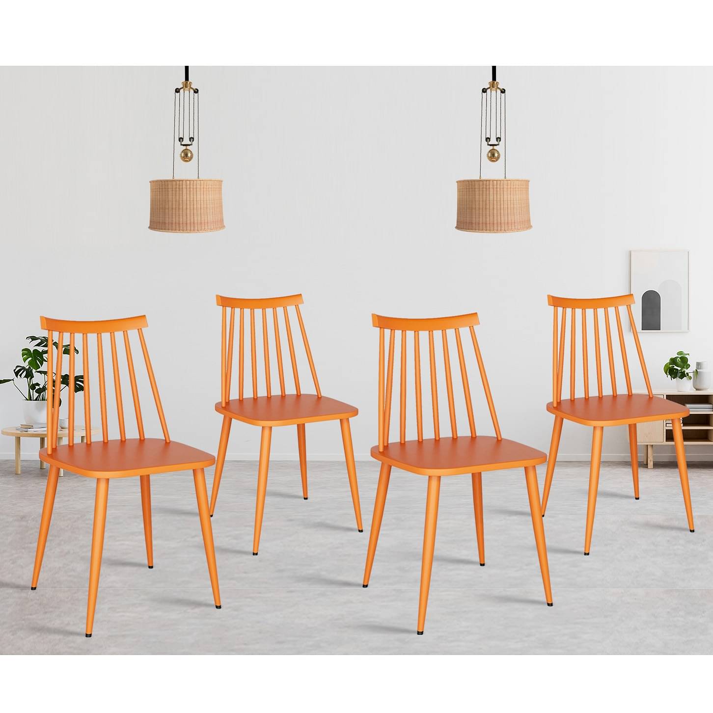Argo Plastic Dining Chair (Orange)