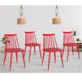 Argo Plastic Dining Chair (Red) - photo
