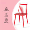 Argo Plastic Dining Chair (Red) - rear_view