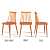Argo Plastic Dining Chair (Orange) - front_view
