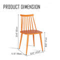 Argo Plastic Dining Chair (Orange) - top_view