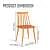 Argo Plastic Dining Chair (Orange) - top_view