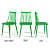 Argo Plastic Dining Chair (Green) - front_view
