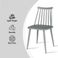 Argo Set of 2 Plastic Dining Chair (Grey) - front_view