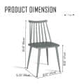 Argo Set of 2 Plastic Dining Chair (Grey) - top_view