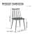 Argo Set of 2 Plastic Dining Chair (Grey) - top_view