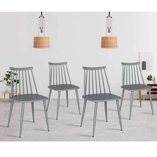 Argo Set of 2 Plastic Dining Chair (Grey)