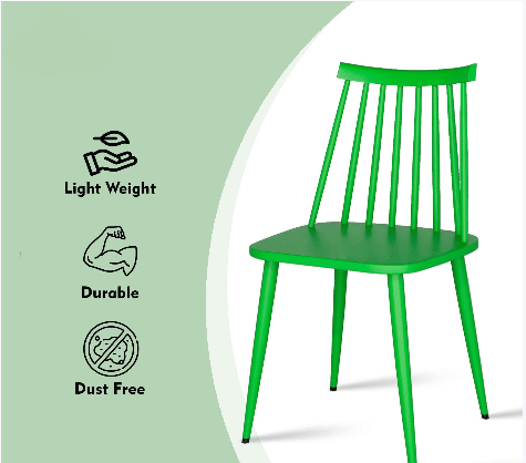 Argo Set of 2 Plastic Dining Chair (Green)