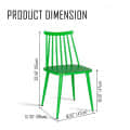 Argo Set of 2 Plastic Dining Chair (Green) - top_view