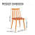 Argo Set of 2 Plastic Dining Chair (Orange) - top_view