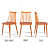 Argo Set of 2 Plastic Dining Chair (Orange) - rear_view