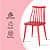 Argo Set of 2 Plastic Dining Chair (Red) - top_view