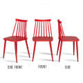 Argo Set of 2 Plastic Dining Chair (Red) - rear_view