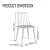 Argo Set of 2 Plastic Dining Chair (White) - rear_view