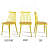 Argo Set of 2 Plastic Dining Chair (Yellow) - front_view