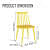 Argo Set of 2 Plastic Dining Chair (Yellow) - top_view