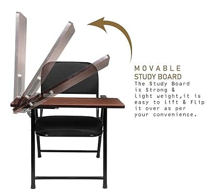 Barcelona Folding Chair with Writing Pad - front_view