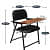 Barcelona Folding Chair with Writing Pad - top_view