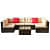 Argo Wicker Washable Waterproof Couch Sofa - rear_view