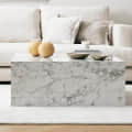 Orleans Coffee Table in White Marble Colour - front_view