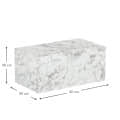 Orleans Coffee Table in White Marble Colour - top_view