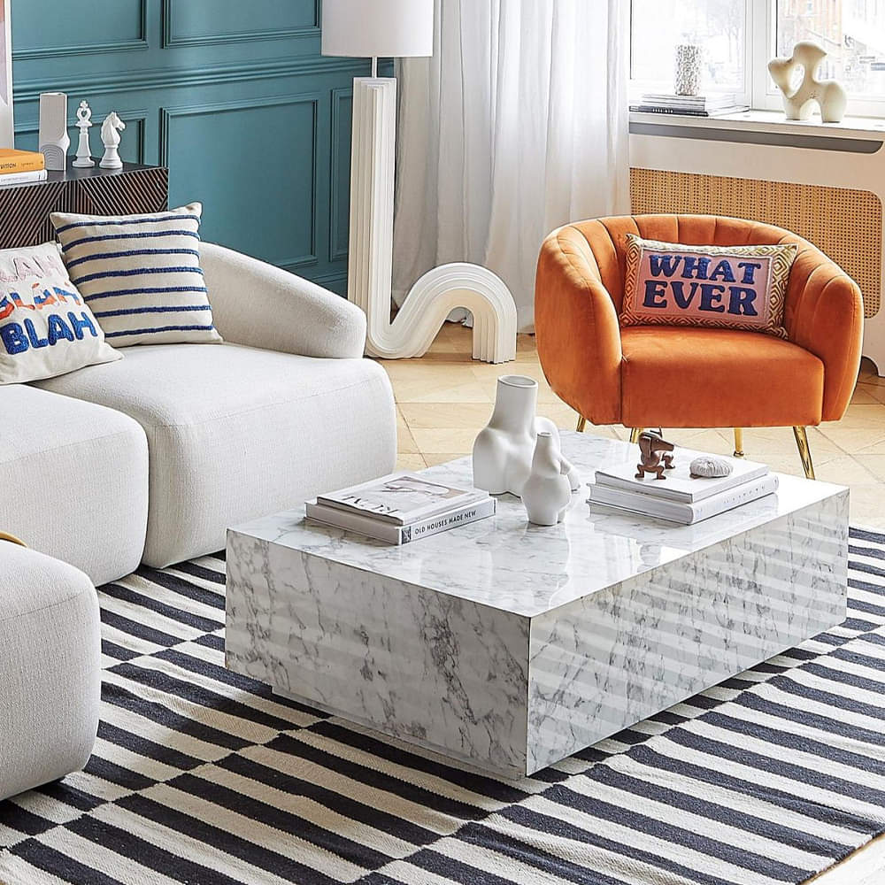 Tauras Coffee Table in White - photo