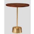 Bristol End Table In Walnut & Gold Colour - bottom_view