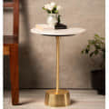 Bristol End Table In White & Gold Colour - left_view