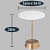 Bristol Marble Top End Table in White & Gold Finish - top_view