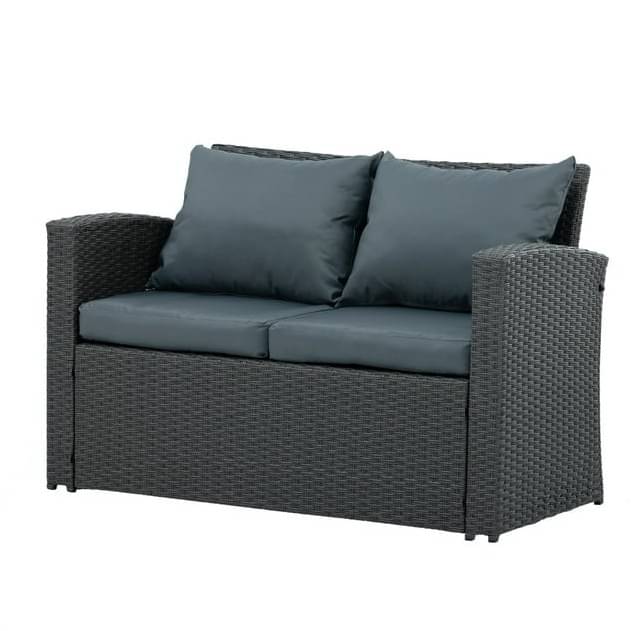 4 PCS Wicker Rattan Outdoor Sofa Set