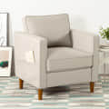 Sapa Fabric 1 Seater Sofa In Beige Colour - photo