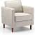 Sapa Fabric 1 Seater Sofa In Beige Colour - front_view