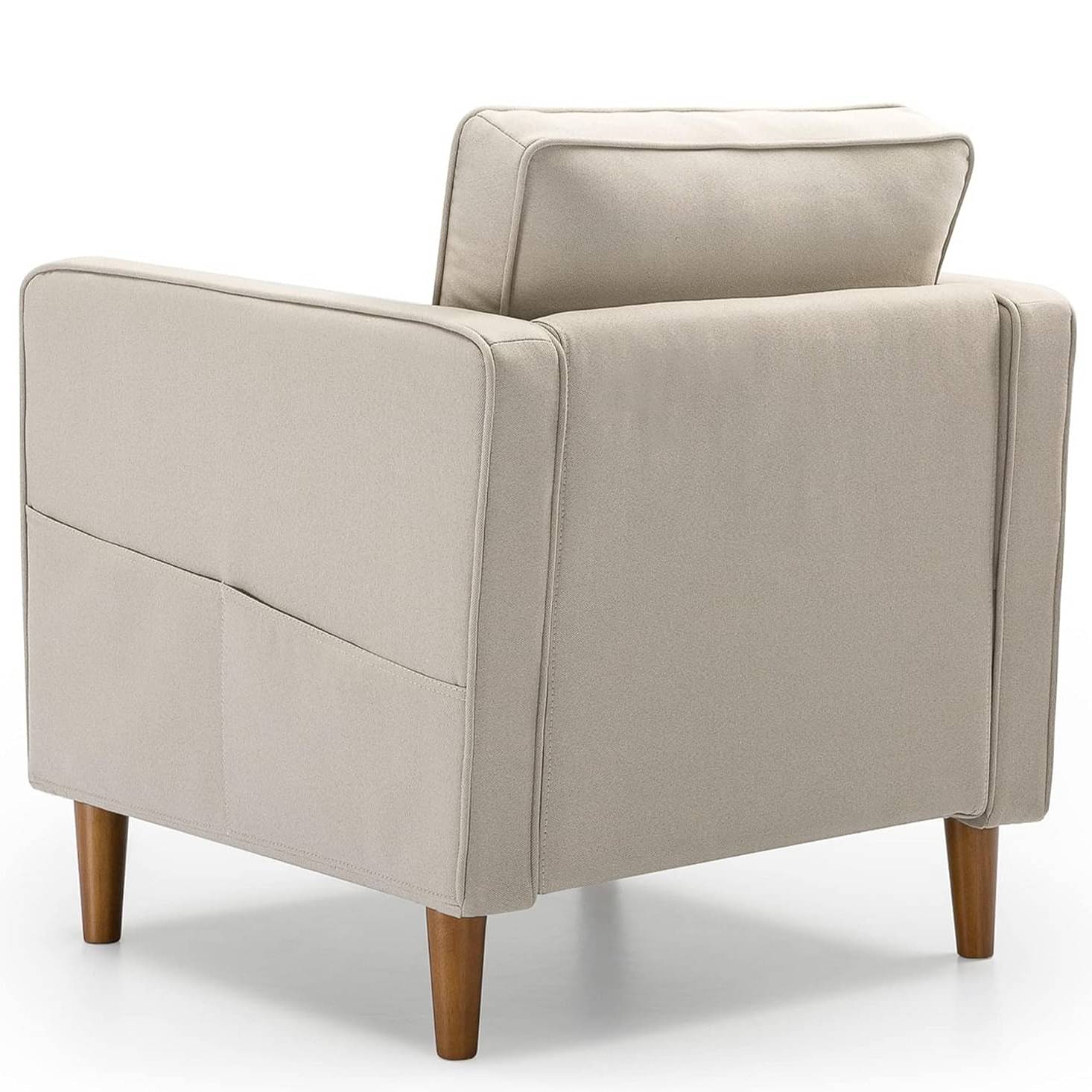 Sapa Fabric 1 Seater Sofa In Beige Colour
