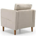 Sapa Fabric 1 Seater Sofa In Beige Colour - top_view