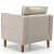 Sapa Fabric 1 Seater Sofa In Beige Colour - top_view