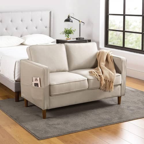 Sapa Fabric 2 Seater Sofa In Beige Colour