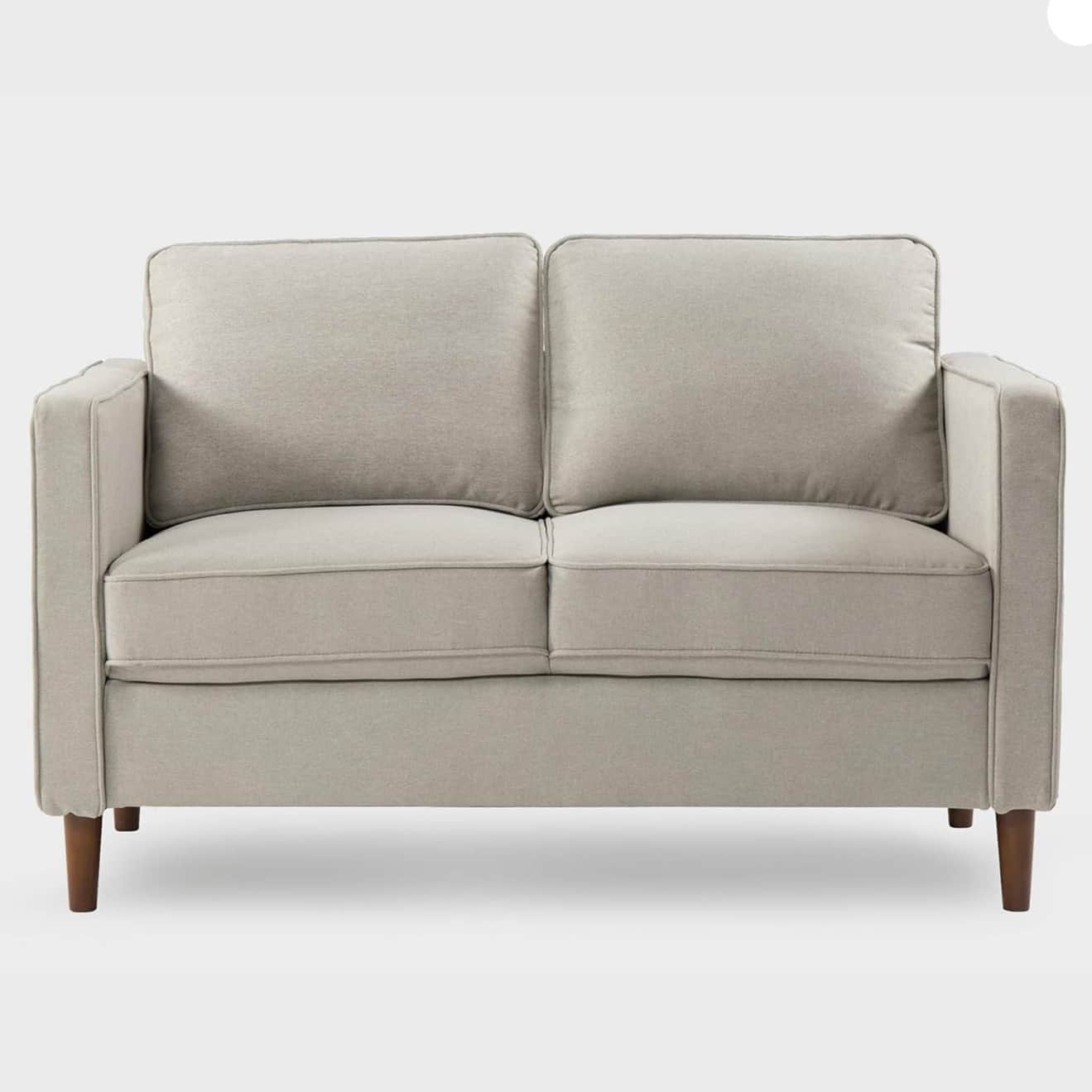 Sapa Fabric 2 Seater Sofa In Beige Colour - front_view