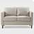 Sapa Fabric 2 Seater Sofa In Beige Colour - front_view